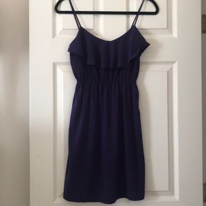 Purple Dress with elastic waist